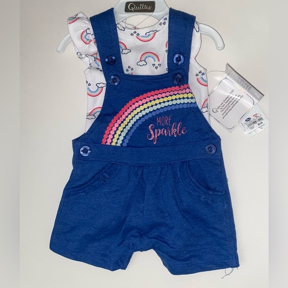 Quiltex Baby Girl Jumper with Creeper Size 0-3 Months - Picture 1 of 3